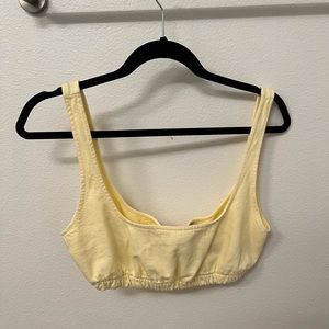 yellow bra top